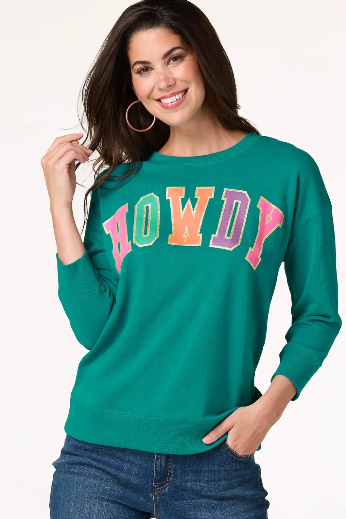 Glittery Howdy Sweatshirt