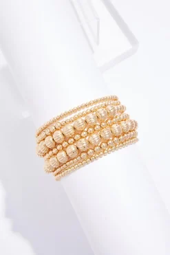 Gold Ball Coil Bracelet