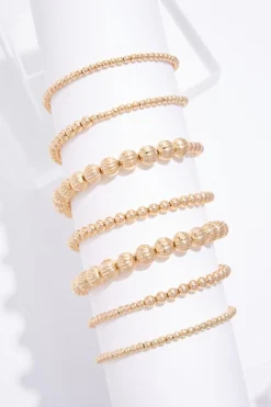 Gold Ball Coil Bracelet