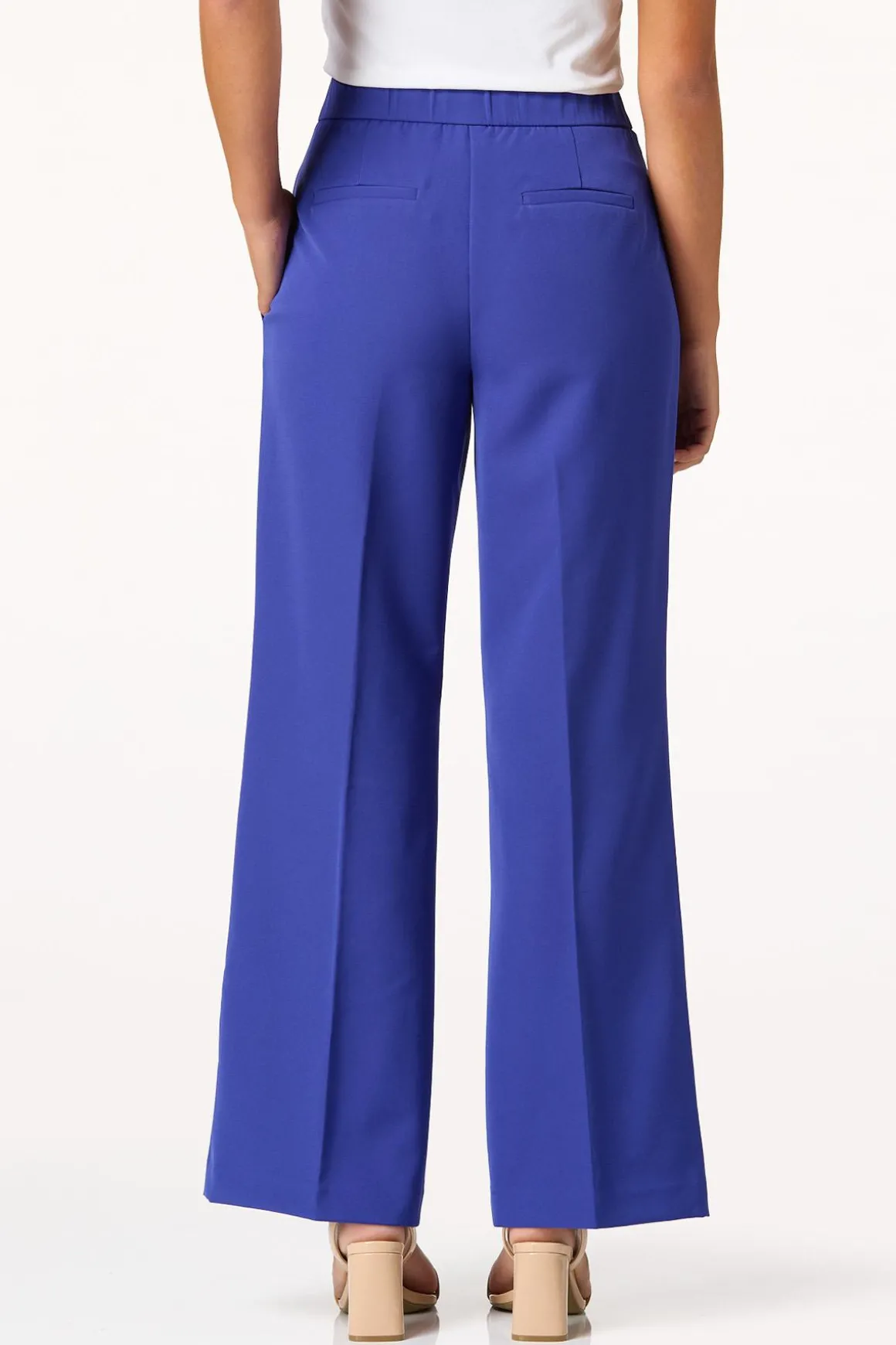 Gold Button Blue Trouser Pants