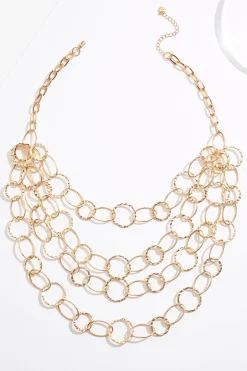 Gold Ring Layered Necklace