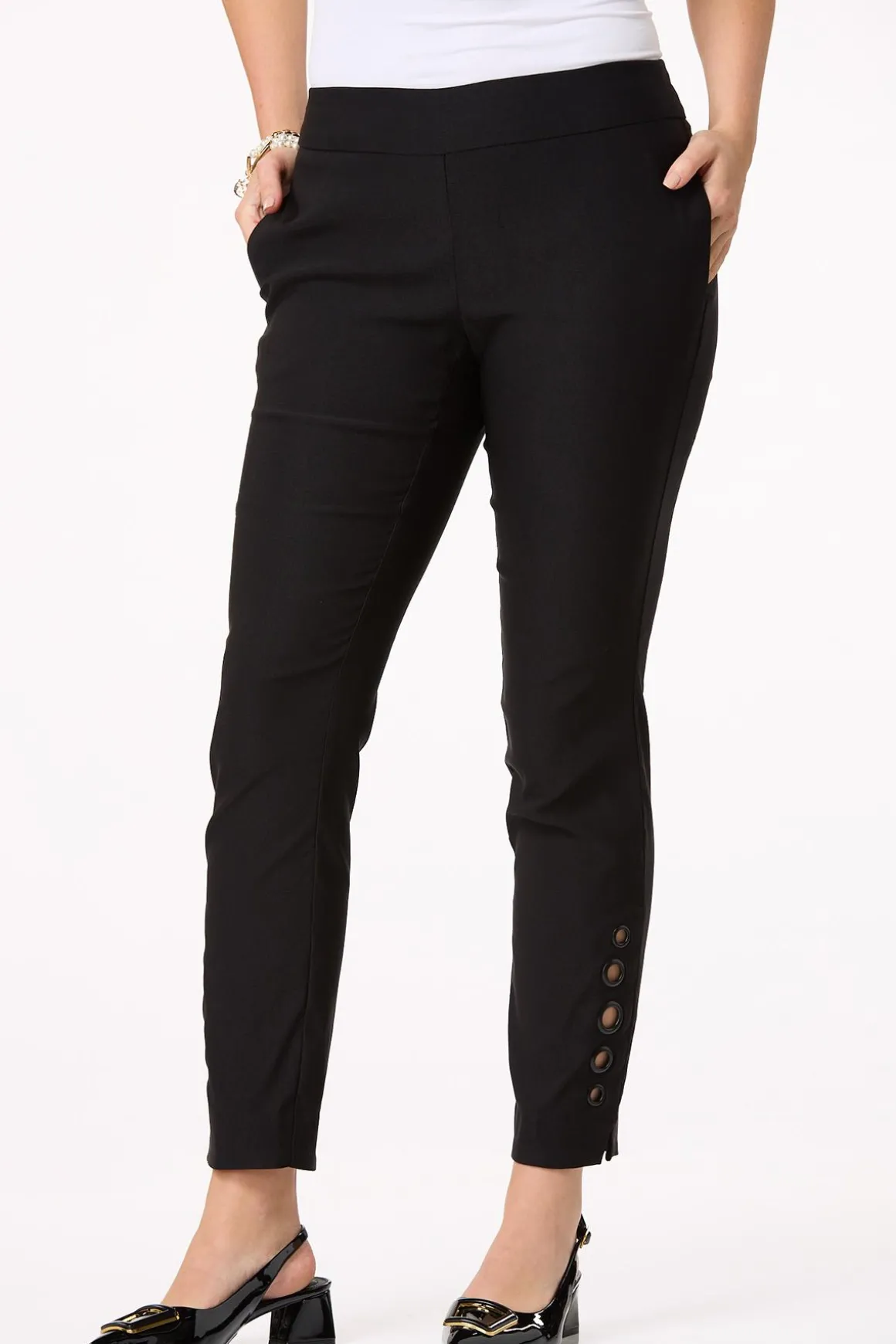 Grommet Hem Bengaline Pants