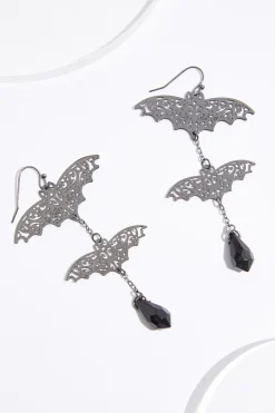 Halloween Bat Linear Earrings