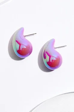 Iridescent Bubble Tear Earrings