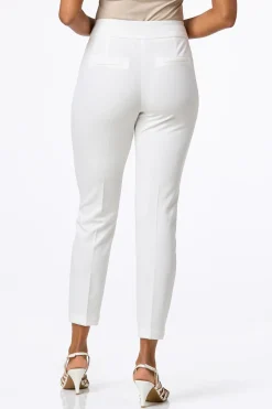 Ivory Belted Ankle Pants