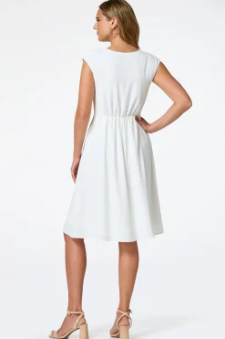 Ivory Knotted Waist Dress