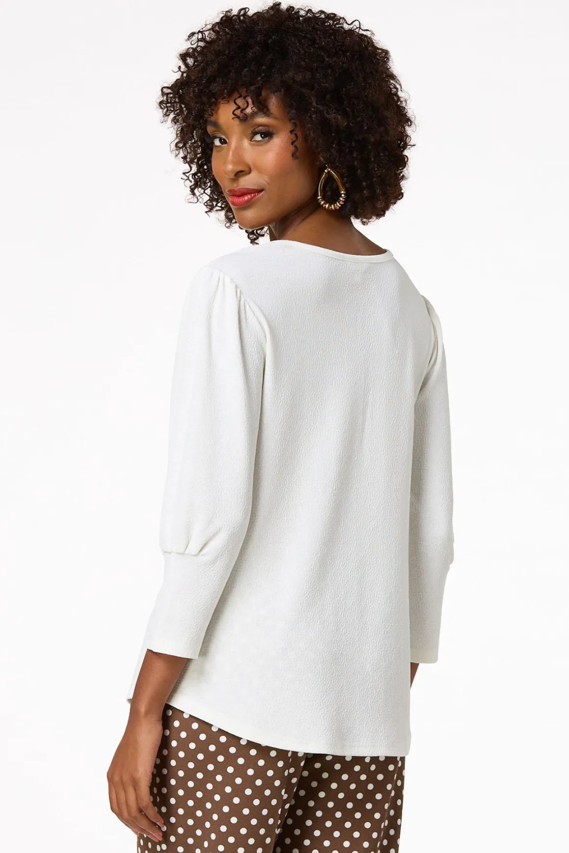Ivory Puff Sleeve Top