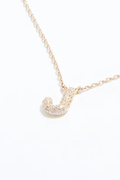 J Initial Bubble Necklace