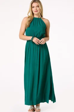Jacquard Smocked Waist Maxi Dress