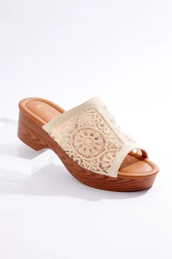 Lace Crochet Vamp Sandals