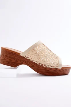Lace Crochet Vamp Sandals