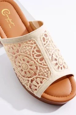Lace Crochet Vamp Sandals