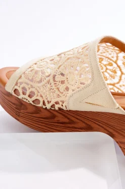 Lace Crochet Vamp Sandals