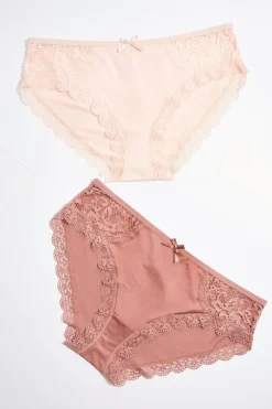 Lace Trim Panty Set
