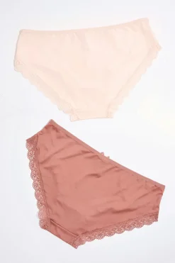 Lace Trim Panty Set