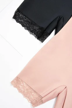 Lace Trim Scuba Shapewear Short Set