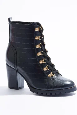 Lace Up Croc Hiker Boots