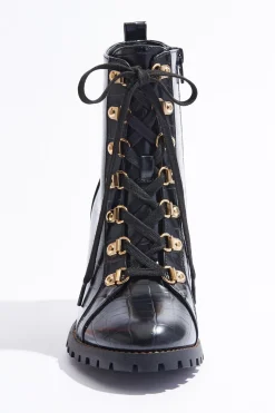 Lace Up Croc Hiker Boots