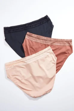 Lace Waist Smoothing Panty Set