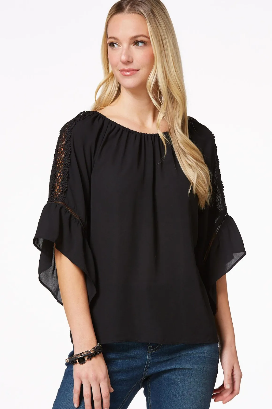Lacy Bell Sleeve Top