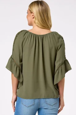 Lacy Bell Sleeve Top