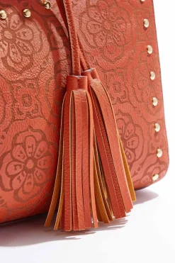Laser Cut Studded Satchel