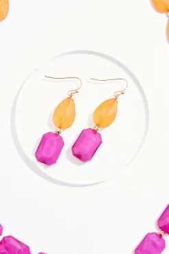 Layer Beaded Lucite Necklace Set