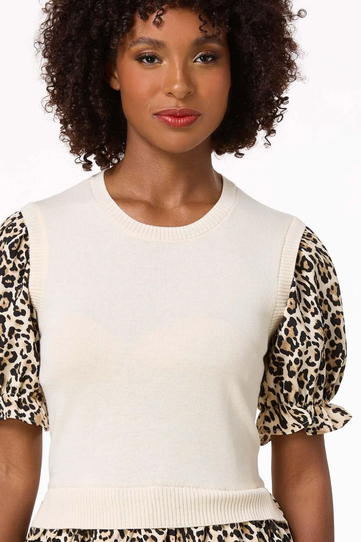 Layered Leopard Sweater