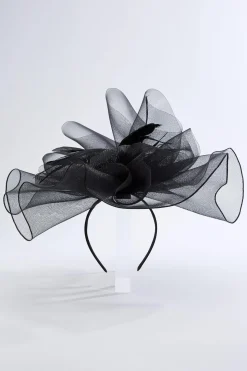 Layered Net Feather Fascinator