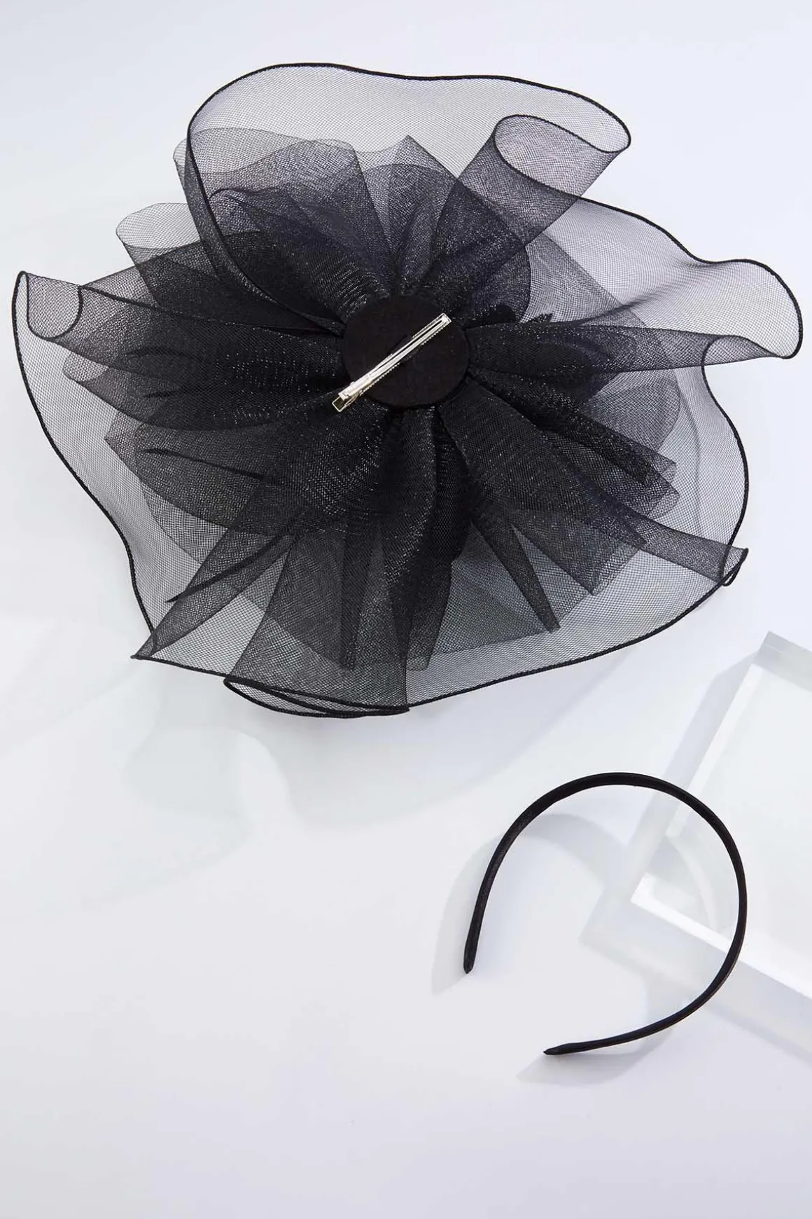 Layered Net Feather Fascinator