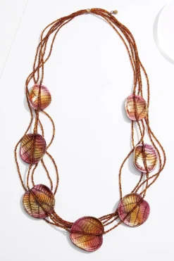 Leaf Seed Bead Layered Necklace