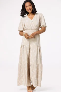 Leafy Puff Sleeve Jumpsuit