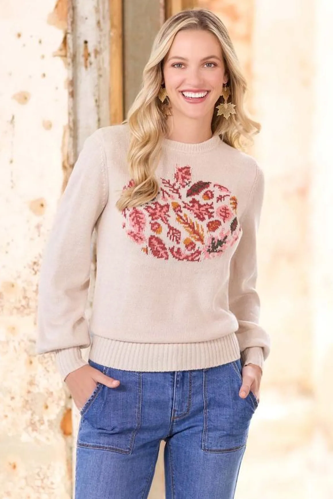 Leafy Pumpkin Sweater