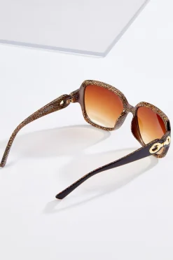Leopard Square Sunglasses
