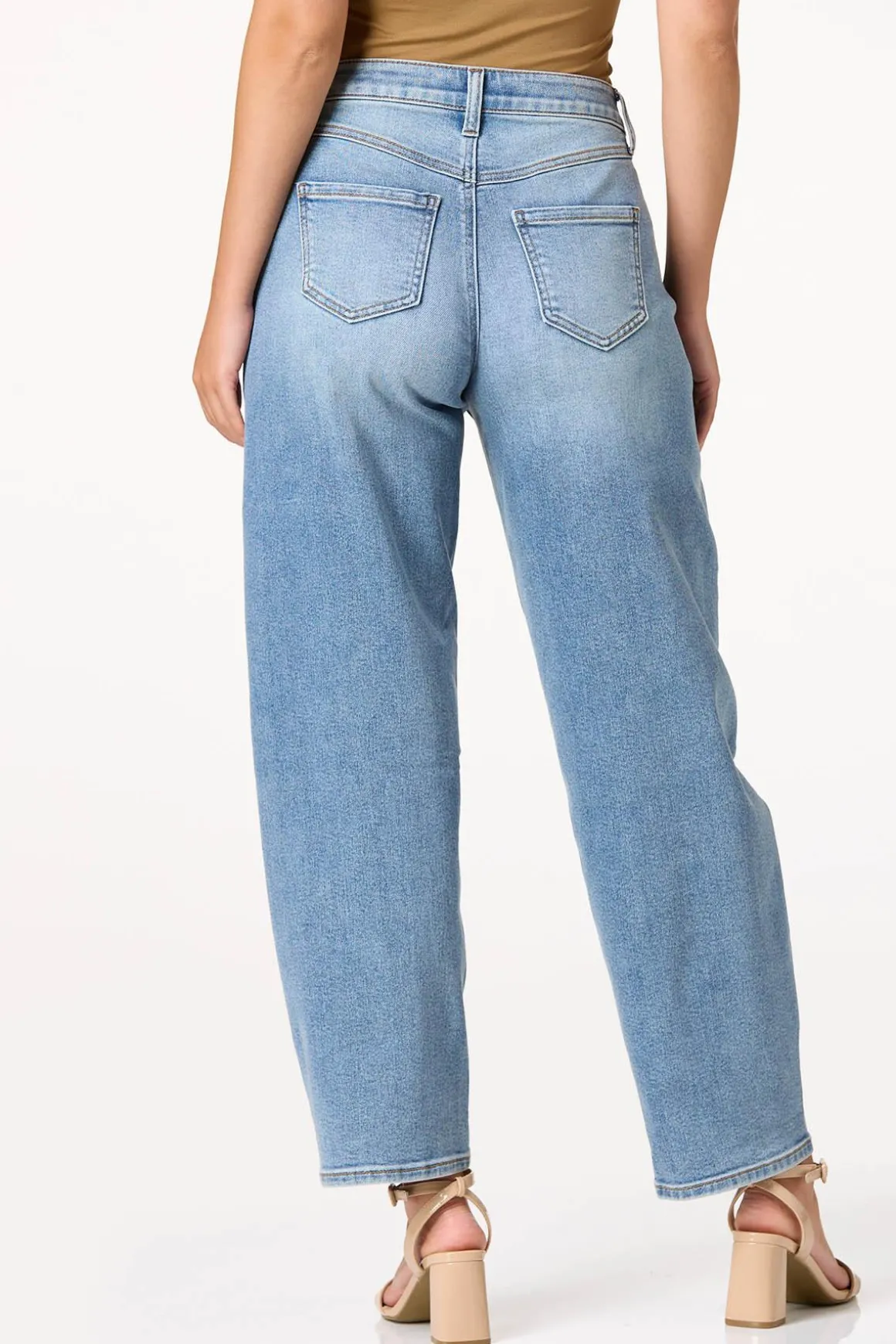 Level Up Barrel Leg Jeans