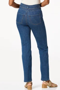 Level Up Tie Waist Ankle Jeans