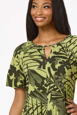 Lime Palm Leaf Top