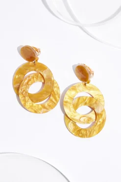 Lucite Linked Clip- On Earrings
