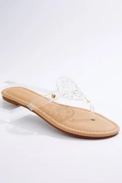 Lucite Medallion Sandals