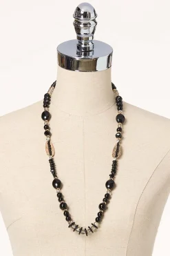 Lucite Mixed Bead Long Necklace