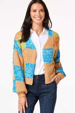 Marled Check Cardigan