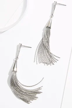 Mesh Tassel Earrings