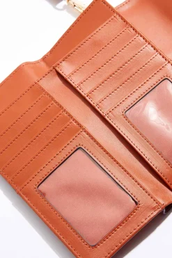Metallic Disc Whipstitch Wallet