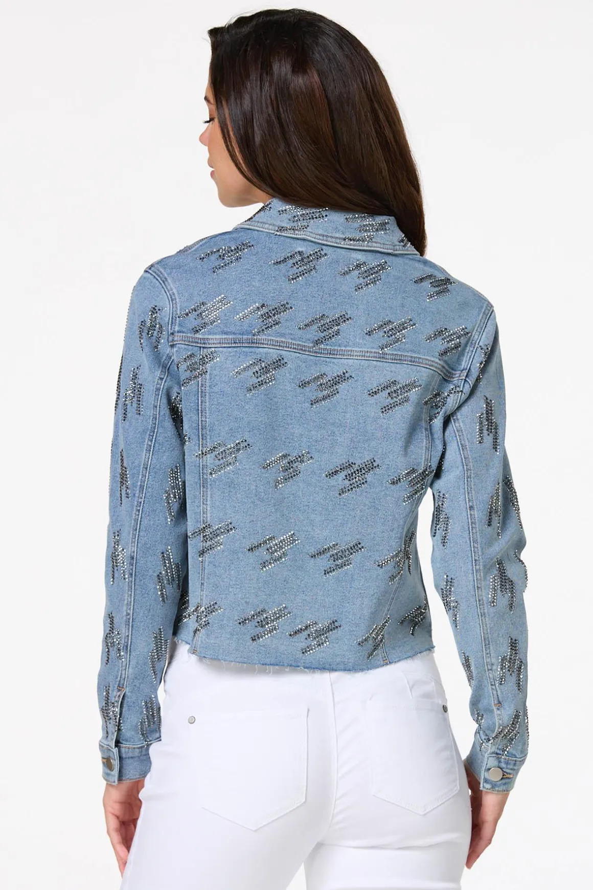 Metallic Stud Denim Jacket