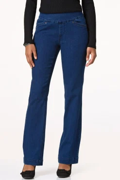 Mid Rise Pull- On Trouser Jeans