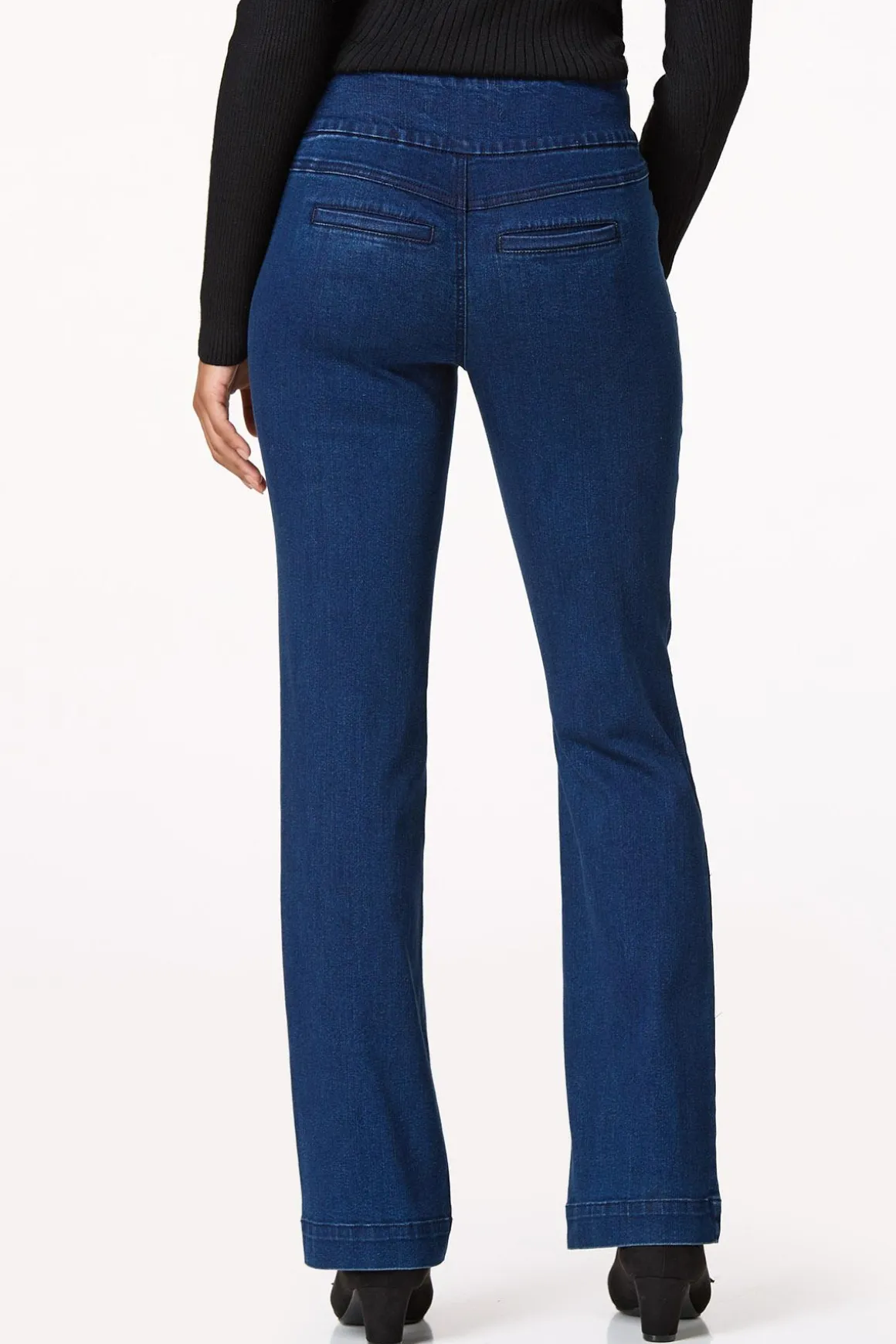 Mid Rise Pull- On Trouser Jeans