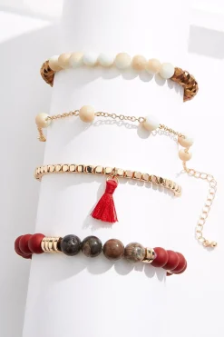 Multi Bead Stretch Bracelet Set