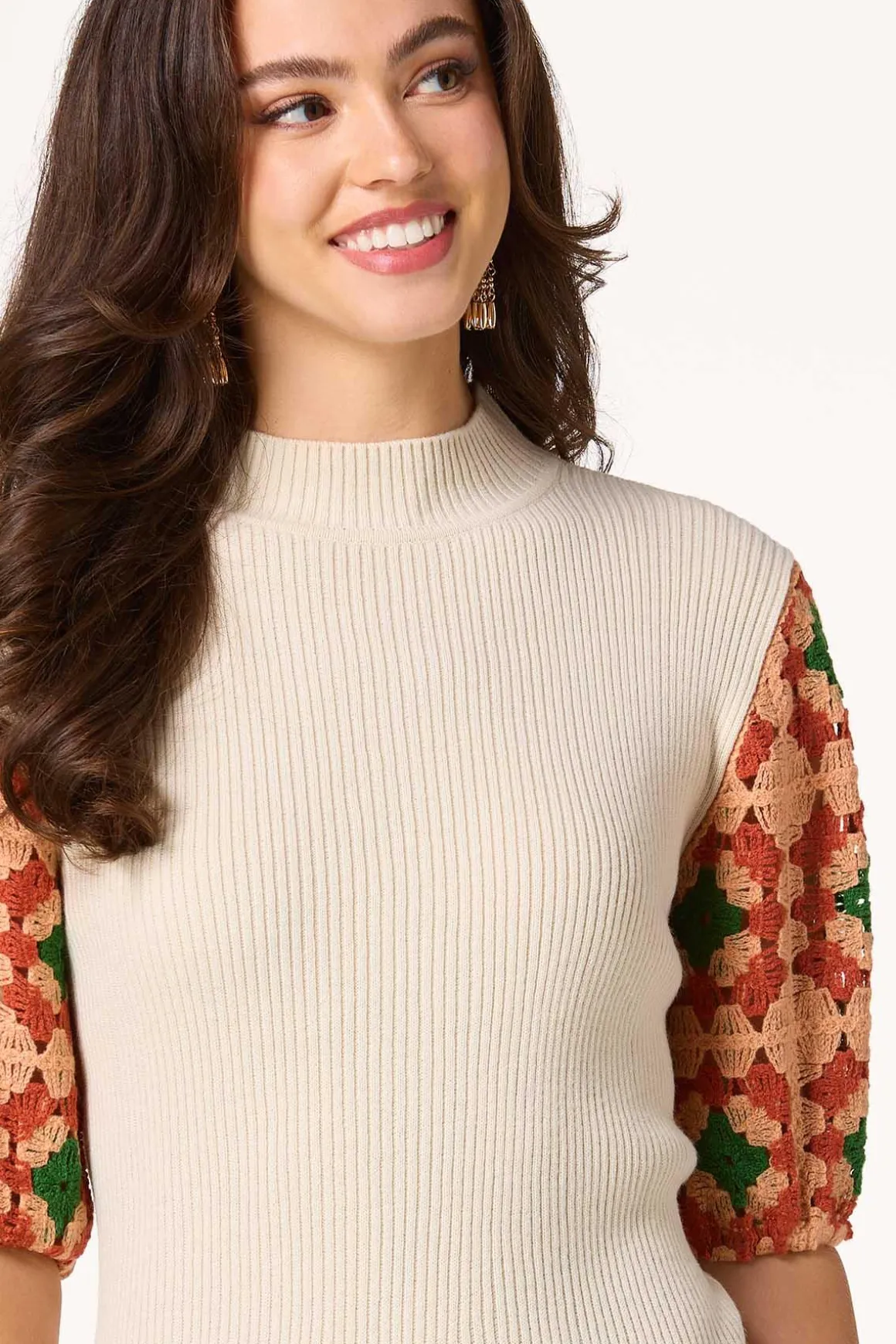 Multi Crochet Sleeve Sweater