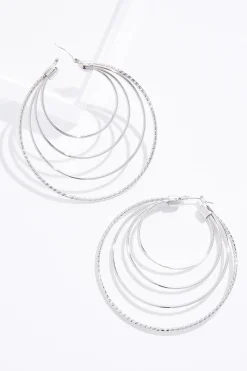 Multi Row Oversized Hoop Earrings