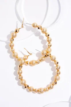 Multi Shape Bead Hoop Earrings